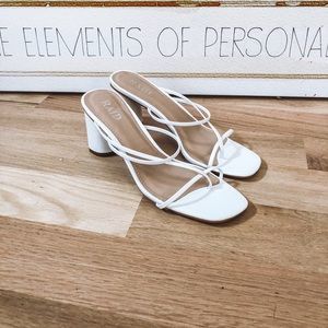 Raid by LuLu’s, Strappy White Sandals